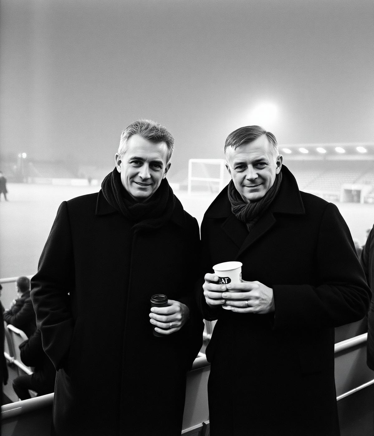 Tom and Jack at a non-league ground